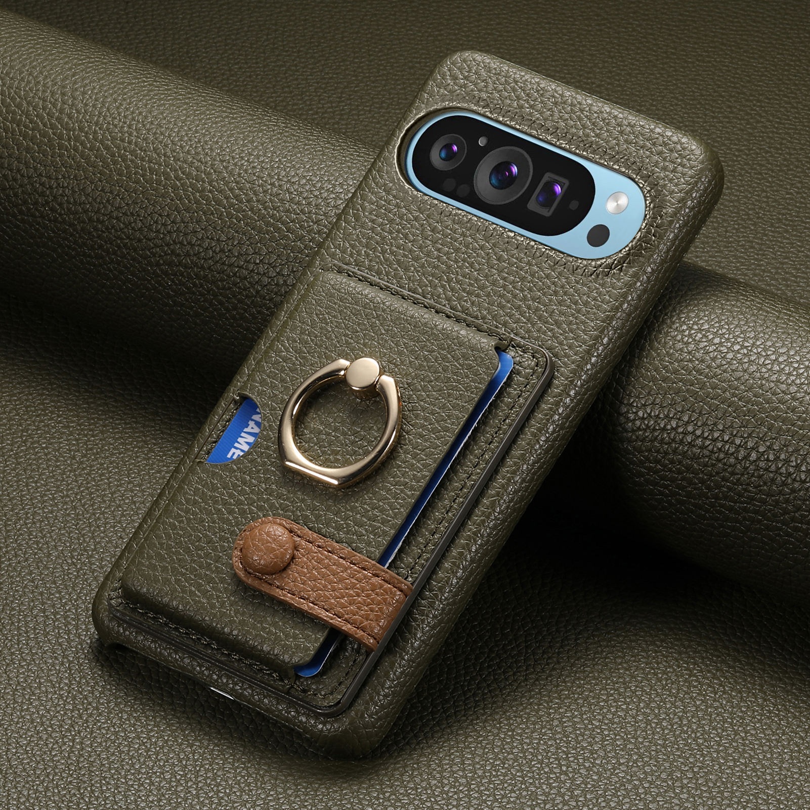 TechGlobe Handyhülle kompatibel mit Google 9A, Kartenfach, Aufbewahrung, Schutzhülle, Armband, Pixel 10 Metallringhalter_voghion.com