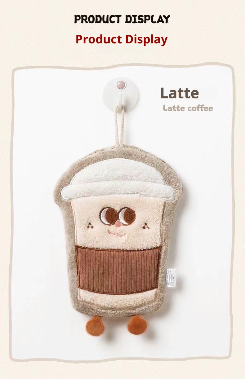 Lillian Tulip Küchenhandtuch, hängendes, fusselfreies, kleines Badezimmerhandtuch aus Korallenvlies, Stickerei, Handarbeit_voghion.com