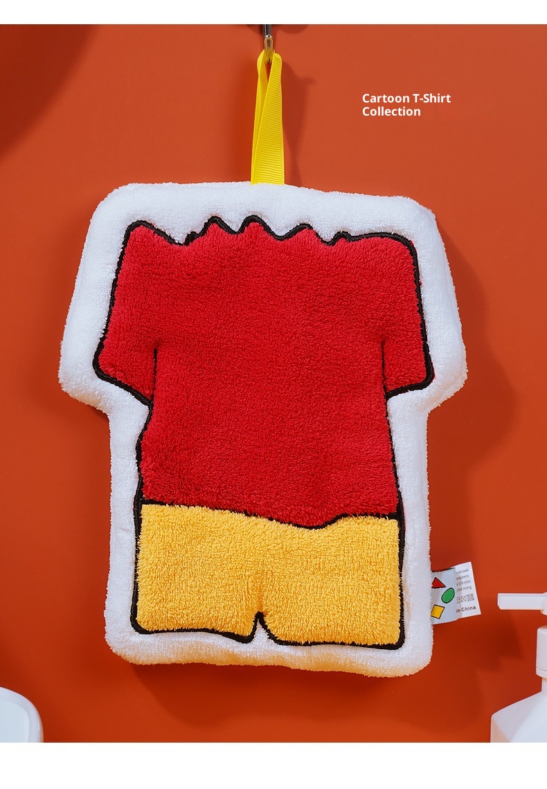 Lillian Cartoon Cross-Border Shin-chan Asciugamano da appendere alla mano in pile di corallo antiodore per bambini, piccolo asciugamano da cucina, regalo ad asciugatura rapida_voghion.com