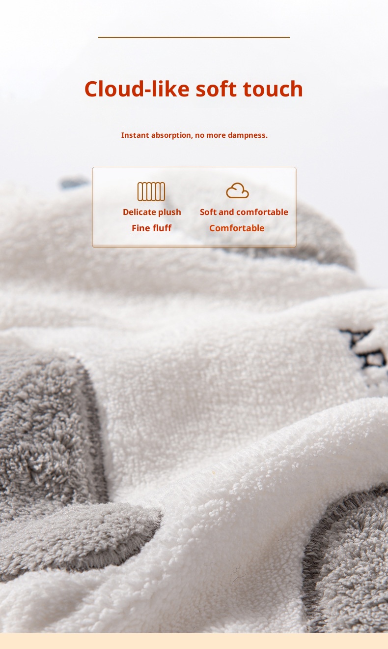 Lillian Cat Hanging Washing Children Cute Coral Fleece Towel Kitchen Super Absorbent Thickened Hand Wiping Cloth_voghion.com