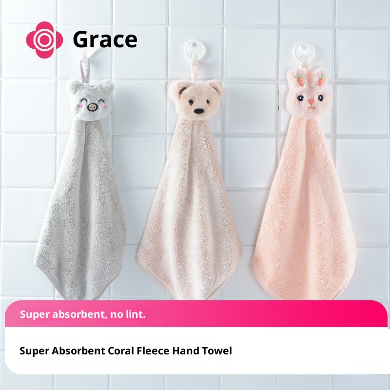 Pañuelos absorbentes portátiles Lillian Jie Liya para colgar en la mano, ideales para cocina, baño y como toallas pequeñas para niños._voghion.com