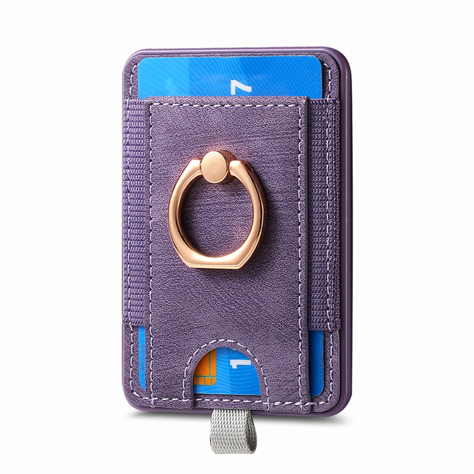TechGlobe New Magnetic Wallet Coin Clip PU Leather Back Sticker Card Holder Strong Magnet In Stock_voghion.com