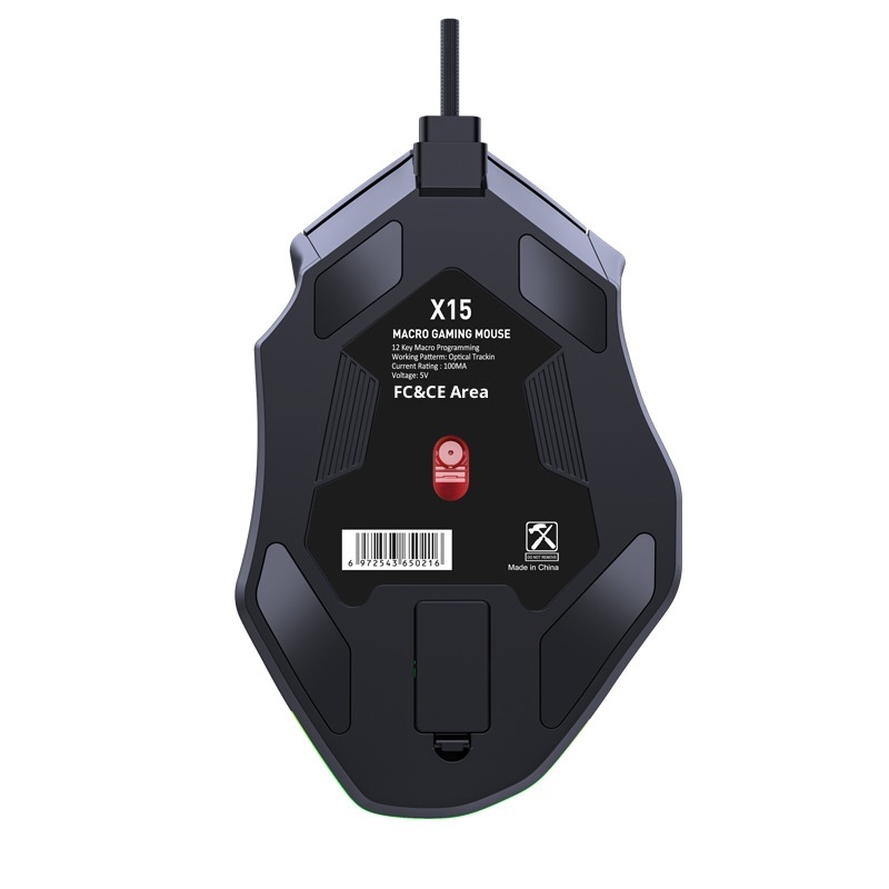 Techglobe Full-Speed 12800DPI 12-Button Macro Definition Wired RGB Gaming Mouse Wholesale Starting From One Piece Computer_voghion.com