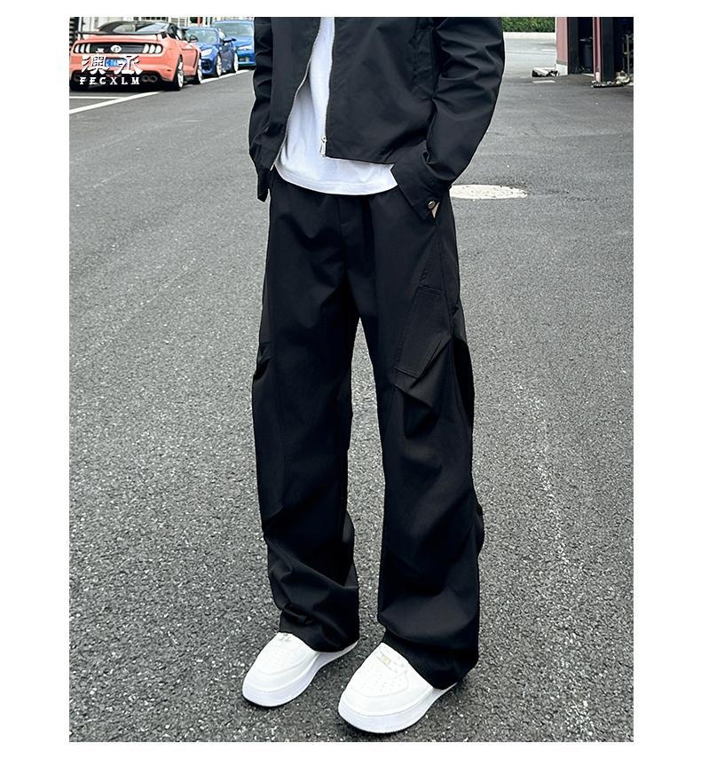 Pantaloni cargo da uomo in stile americano, autunno inverno, lavati, casual, dritti, alla moda, da paracadutista all'aperto, 2025_voghion.com