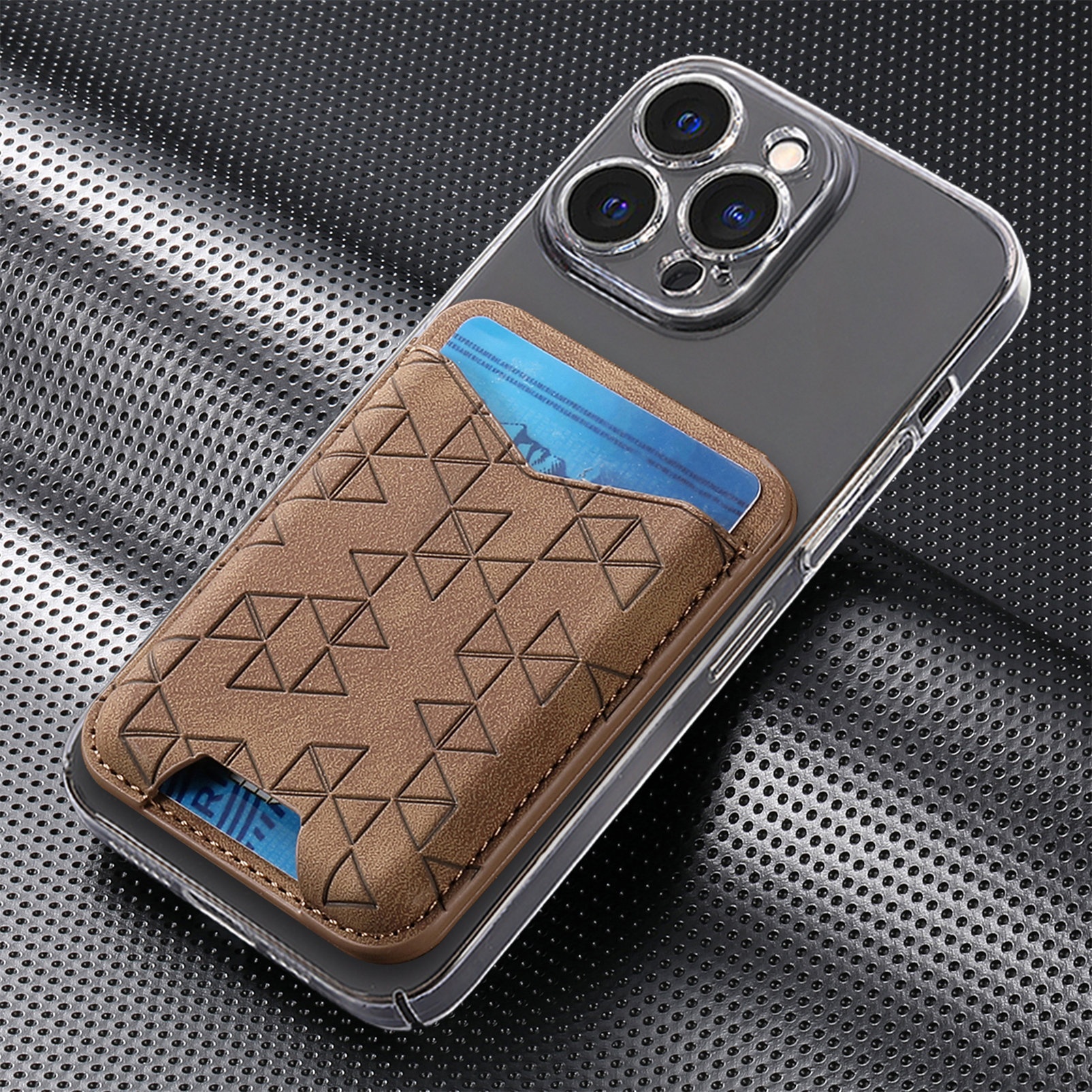 TechGlobe Cross-Border New A-Line Stand Multi-Functional Phone Holder Storage Insert Coin Clip Adhesive Sticker Card Case_voghion.com
