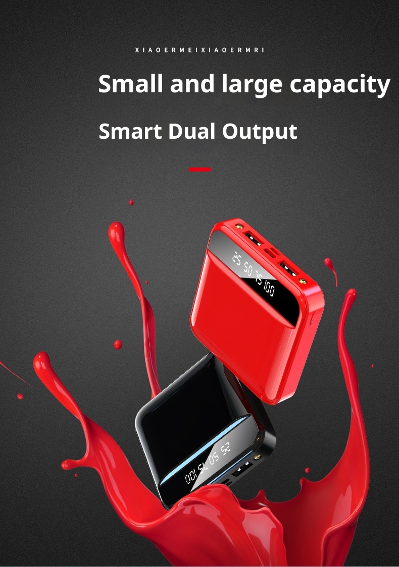 Techglobe Mini Bank 20000mAh Grande Capacité Compacte Portable Batterie Mobile Cadeau en Gros Motif Personnalisé 1_voghion.com