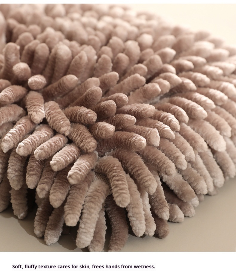 Lillian Chenille Kitchen Towel Hanging Cute Thick Cloth Bathroom Hand Ball Absorbent Quick-Dry_voghion.com