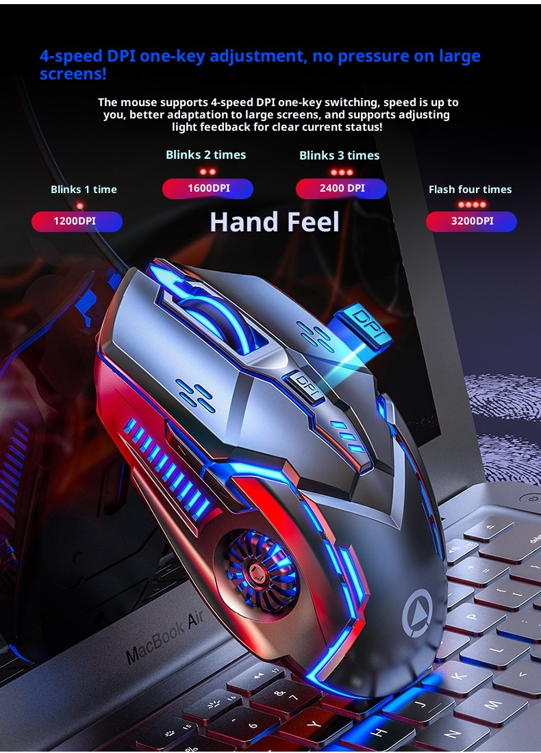Techglobe G5 Wired Mouse Luminous Gaming E-sports Mechanical Silent Computer Accessories Cross-border Private Model_voghion.com