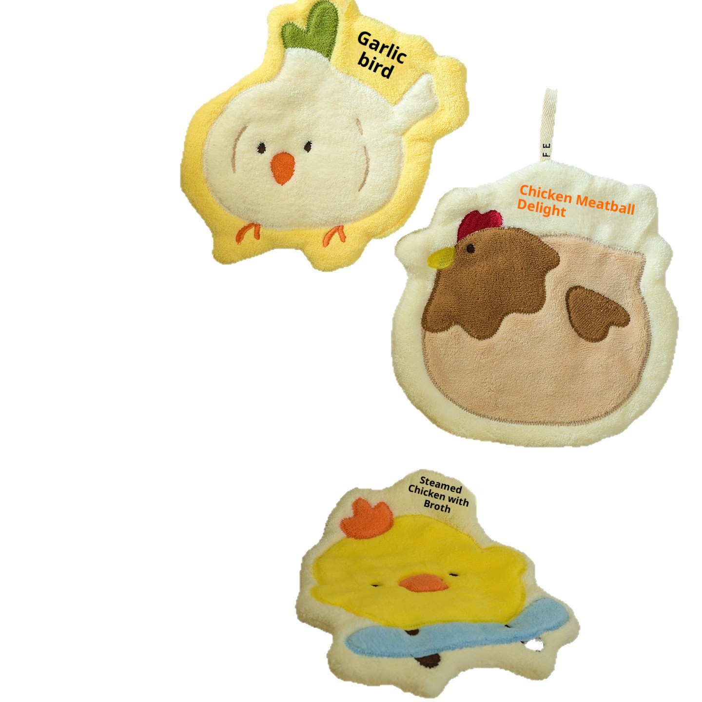 Lillian Custom Cute Pet Hand Hanging Chenille Kitchen Bathroom Coral Fleece Absorbent Cartoon Towel_voghion.com