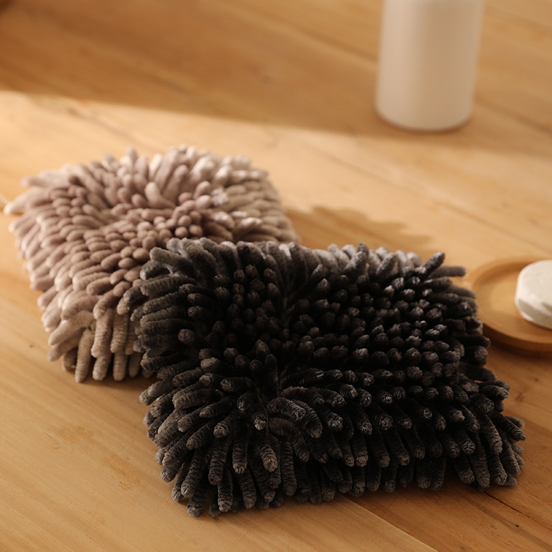 Lillian Chenille Kitchen Towel Hanging Cute Thick Cloth Bathroom Hand Ball Absorbent Quick-Dry_voghion.com