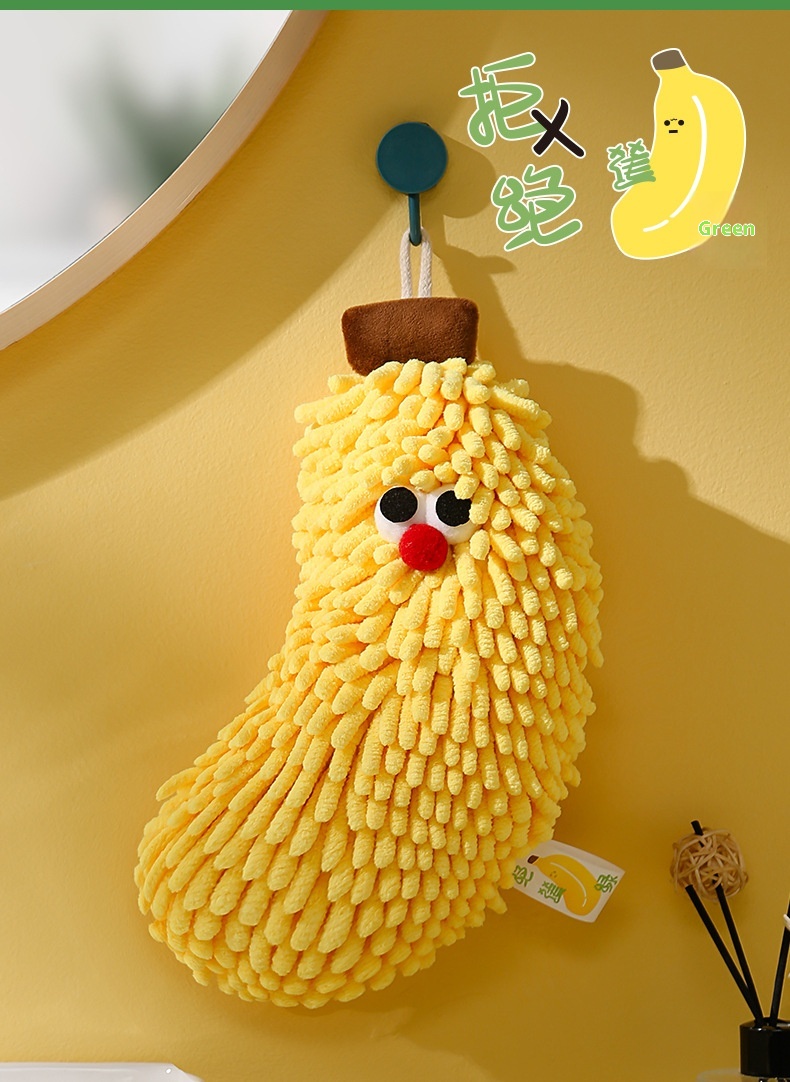 Lillian Cute Big Eyes Chenille Fruit Hand Creative Adorable Towel Festive Red Hanging Decoration_voghion.com