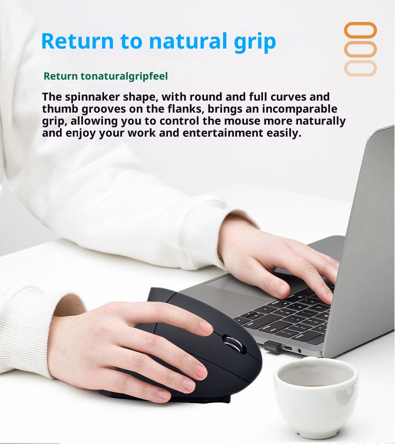 Techglobe New Optical Wired 5th Generation Luminous Matte Vertical Gaming Mouse With Wrist Rest For Men And Women Wholesale_voghion.com