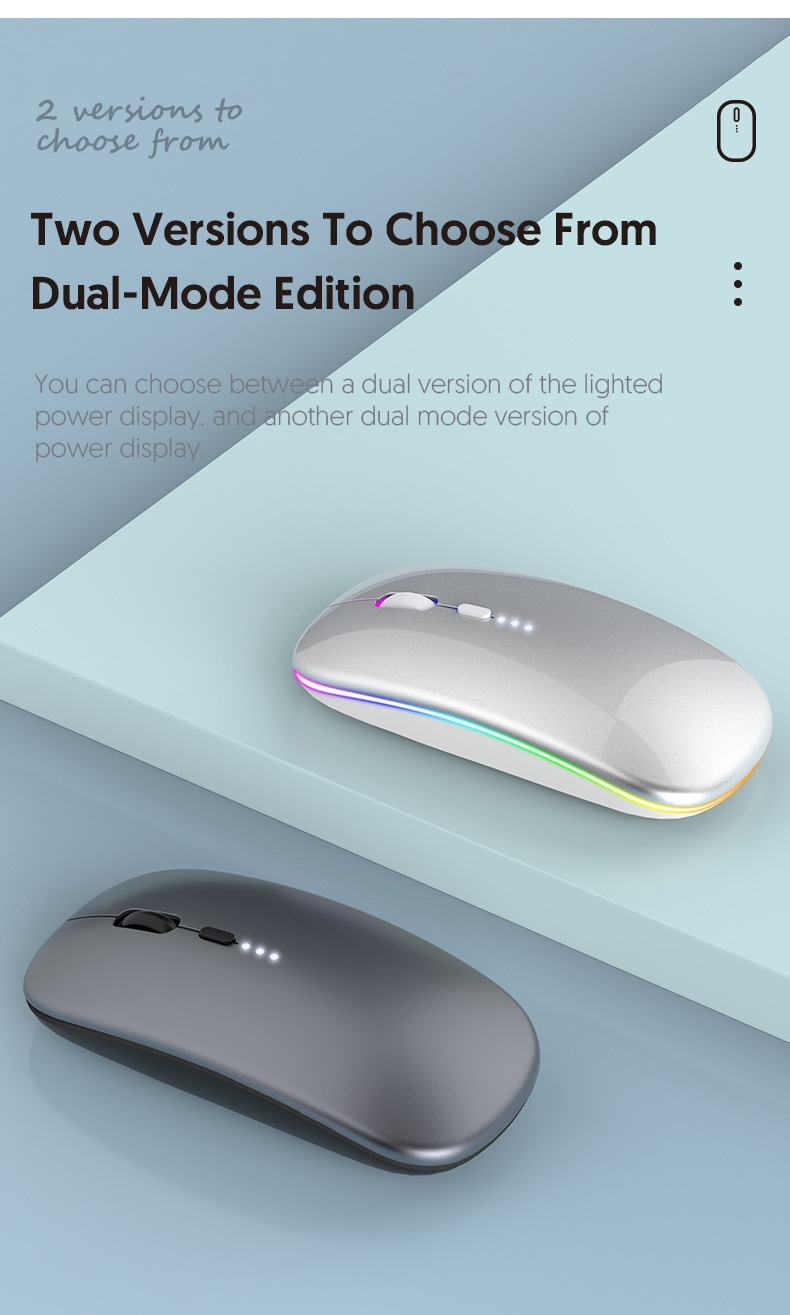 Techglobe Hot-Selling Type-C Charging Silent Bluetooth Dual-Mode Power Display Wireless Mouse Universal For Phones And_voghion.com