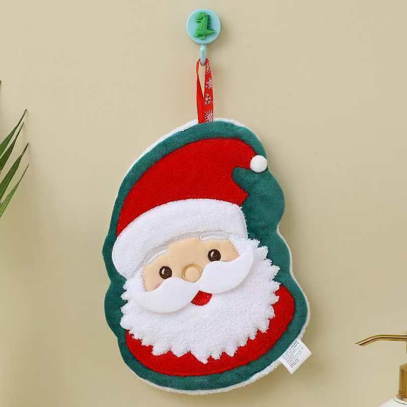 Lillian Cross-Border Creative Christmas Kitchen Household Cartoon Hand Absorbent Children's Hanging Small Towel_voghion.com