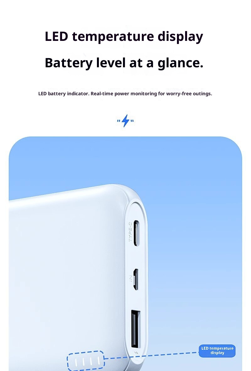 Techglobe Remax Alimentatore portatile leggero da 10000 mAh per telefoni, trasportabile in aereo, regalo all'ingrosso 3C_voghion.com