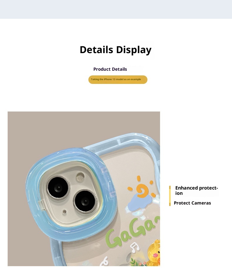 TechGlobe Plüsch-Schlüsselanhänger „Kleine gelbe Ente“, kompatibel mit iPhone 16, 15 Pro Max, Handyhülle 14 und Xiaomi 13 (Silikon)_voghion.com