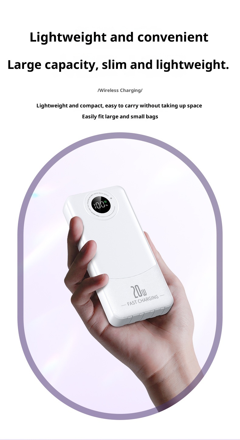 techglobe Super Fast Charging Bank With Four Cables 2000mAh Large Capacity PD 20W Custom Gift Mobile Power Supply_voghion.com