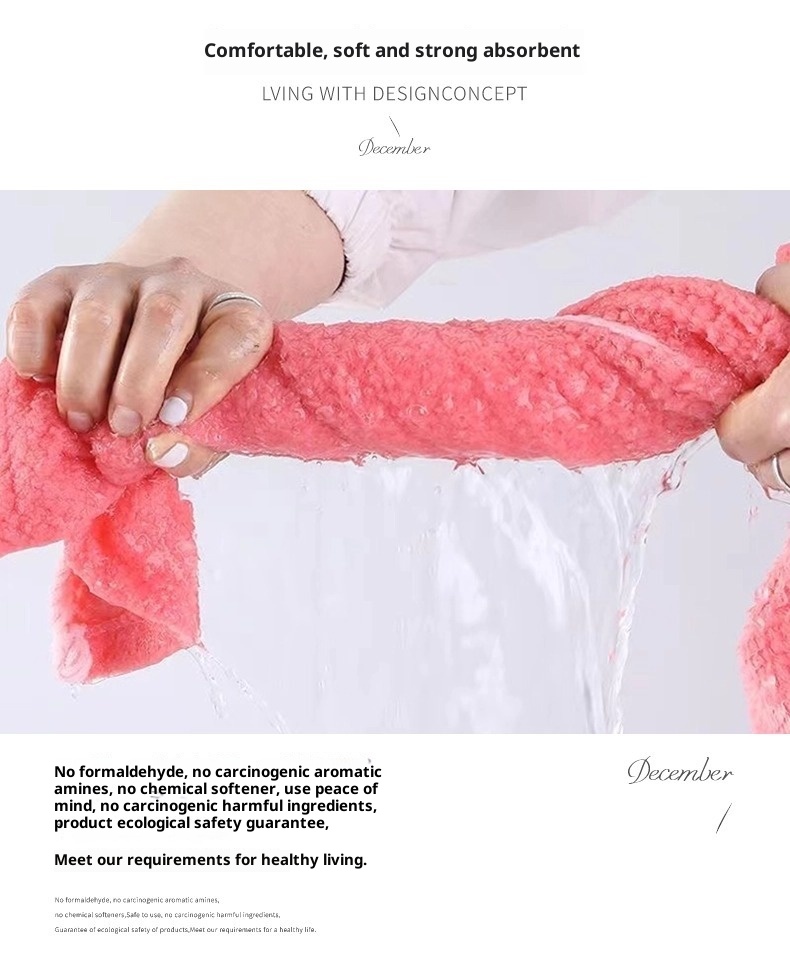 Lillian Pineapple Grid Coral Fleece Thickened Absorbent Hanging Bathroom Kitchen Hand Towel Non-Shedding Soft_voghion.com