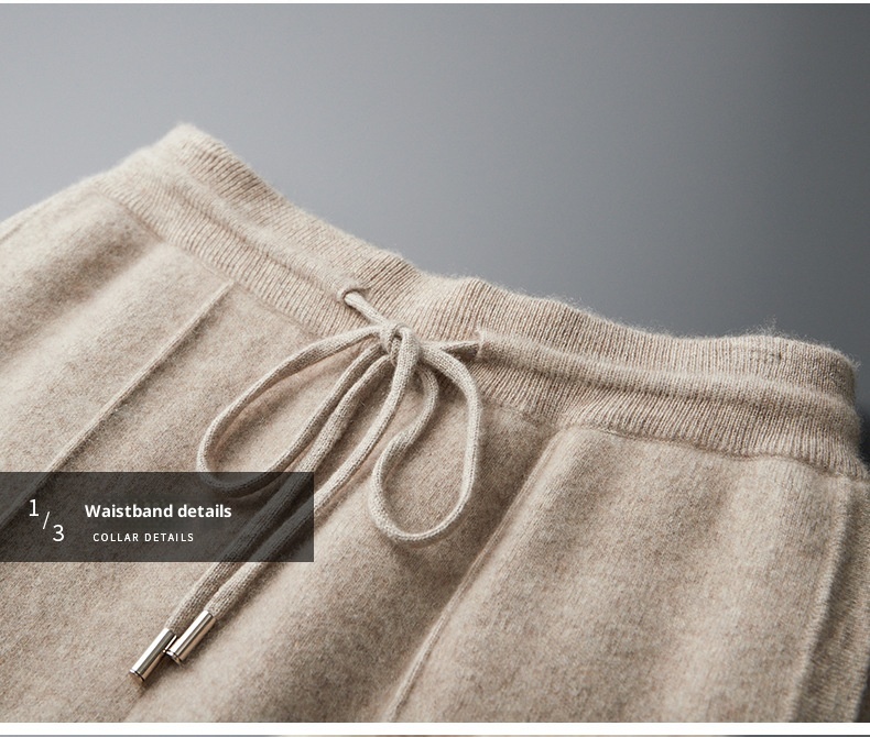 Neue Herrenhose aus 100 % Wolle für Herbst/Winter – Business Casual, vier flache, verdickte Strickhosen mit Mittelnaht_voghion.com