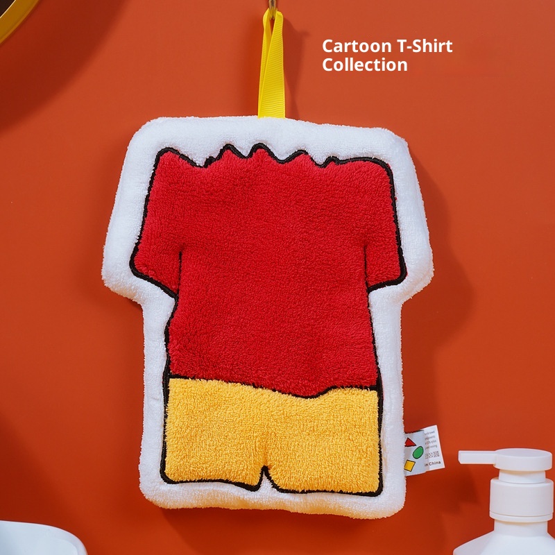 Lillian Cartoon Cross-Border Shin-chan Asciugamano da appendere alla mano in pile di corallo antiodore per bambini, piccolo asciugamano da cucina, regalo ad asciugatura rapida_voghion.com