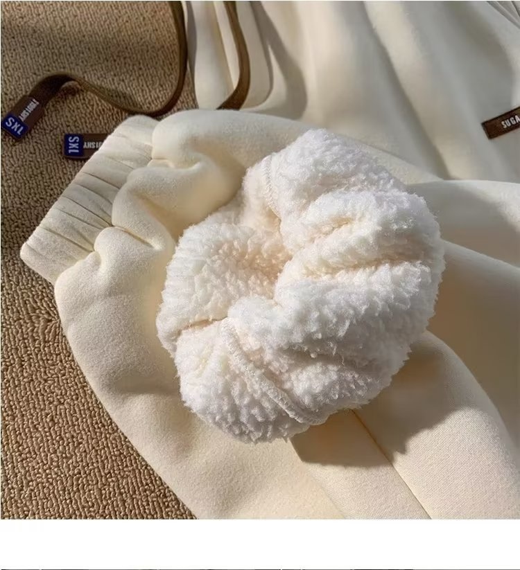 Pantaloni invernali in pile da uomo, pantaloni della tuta spessi e caldi, marchio di alta moda, vestibilità ampia, stile jogger, casual_voghion.com