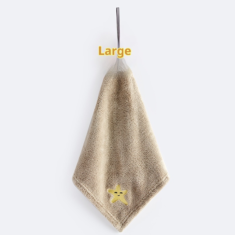 Lillian Sanli Hand Coral Fleece Hanging Kitchen And Bathroom Towel Absorbent Japanese Cartoon Cute Wholesale In Stock_voghion.com