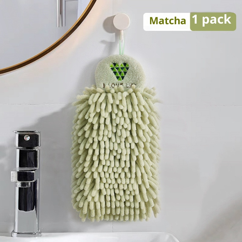 Toalla de chenilla Lillian, gruesa, de secado rápido, para colgar, ideal para cocina, baño e inodoro. Absorbente, bordada. ¡Compra ahora!_voghion.com