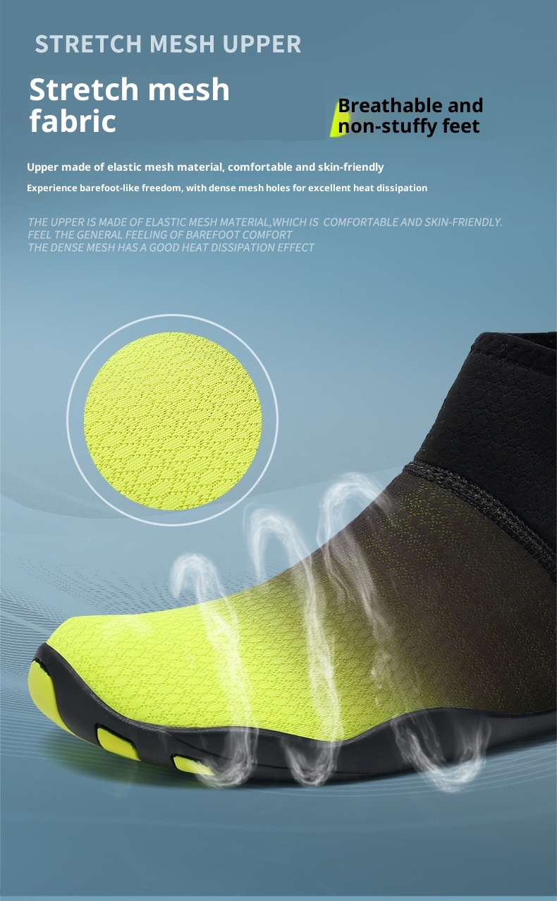 Chaussures de fitness montantes respirantes pour la plage, la natation, la course à pied et l'intérieur, idéales pour les activités aquatiques en extérieur (modèle 2023) pour hommes et femmes._voghion.com