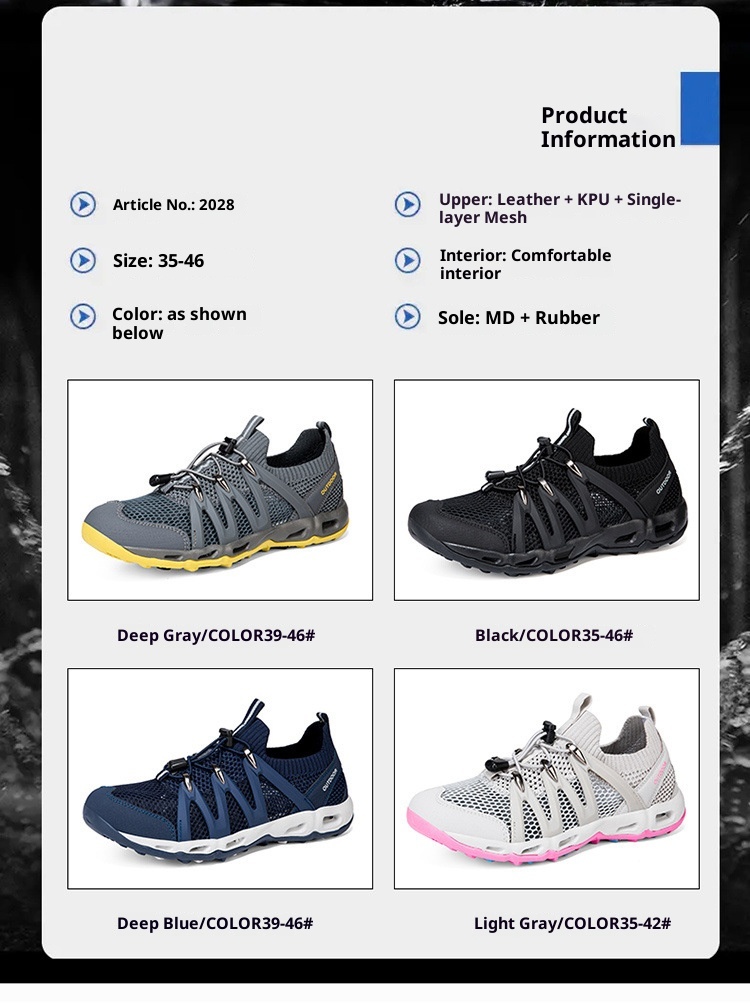 Outdoor Sandals For Men, Hiking, Water Trekking, Stream Hiking Non-Slip, Quick-Dry, Fishing, Swimming Shoes, Amphibious,_voghion.com