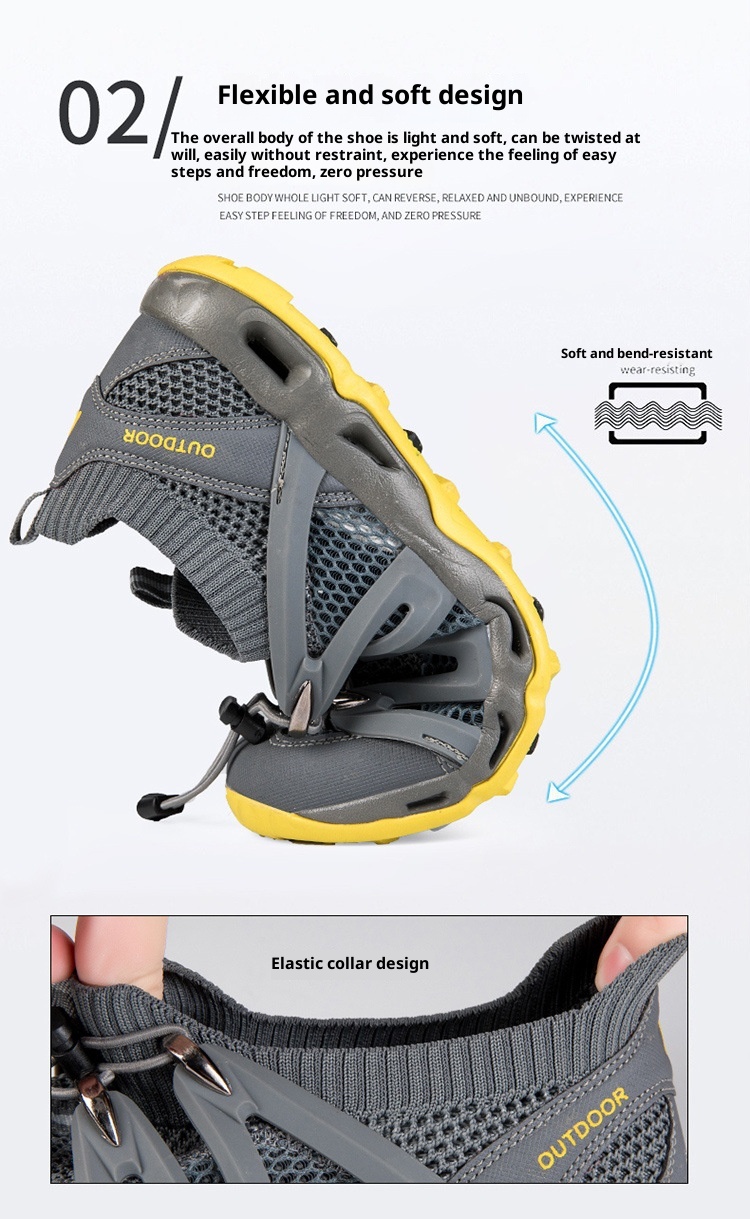 Outdoor Sandals For Men, Hiking, Water Trekking, Stream Hiking Non-Slip, Quick-Dry, Fishing, Swimming Shoes, Amphibious,_voghion.com