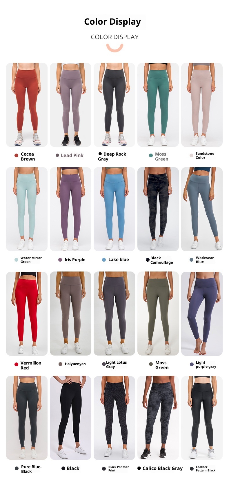 Spring New Nude Feel Yoga Women High Waist Hip Lift Running Tight Skinny Fitness Nine-point Pants D19037_voghion.com
