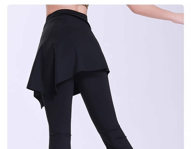 Einteiliger Yoga-Sport-Outdoor-Hüftschutz, Anti-Exhibition, Übergröße 100 kg, MM Pilates-Fitnessrock_voghion.com