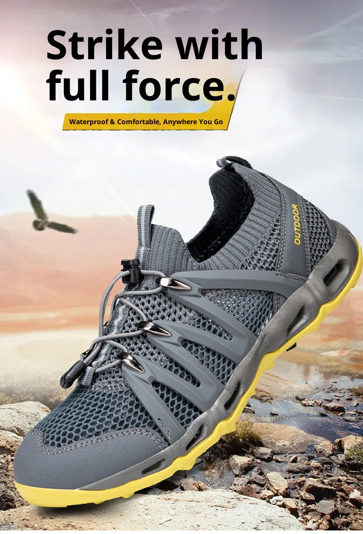 Outdoor Sandals For Men, Hiking, Water Trekking, Stream Hiking Non-Slip, Quick-Dry, Fishing, Swimming Shoes, Amphibious,_voghion.com