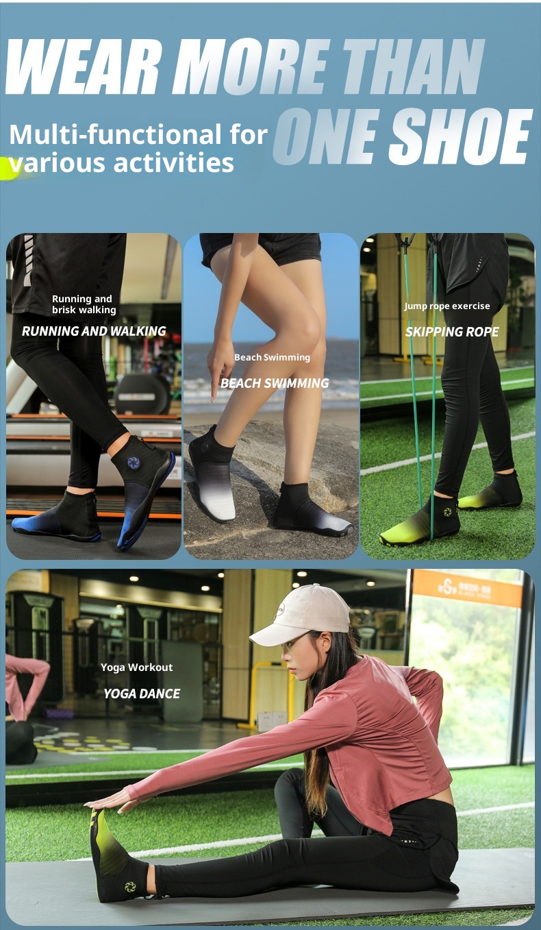 Chaussures de fitness montantes respirantes pour la plage, la natation, la course à pied et l'intérieur, idéales pour les activités aquatiques en extérieur (modèle 2023) pour hommes et femmes._voghion.com