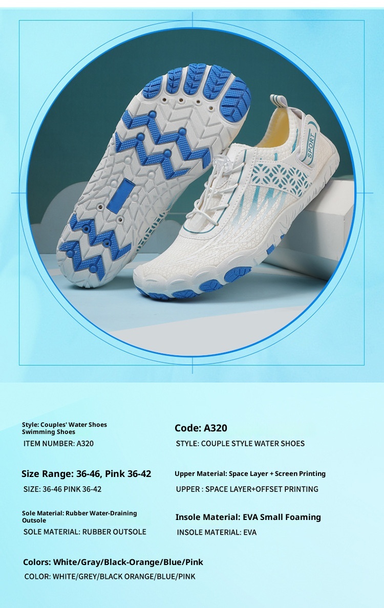 Summer Breathable Outdoor Quick-Dry Wading For Men Lightweight Water Couples Swimming Beach Women Non-Slip Hiking Shoes_voghion.com