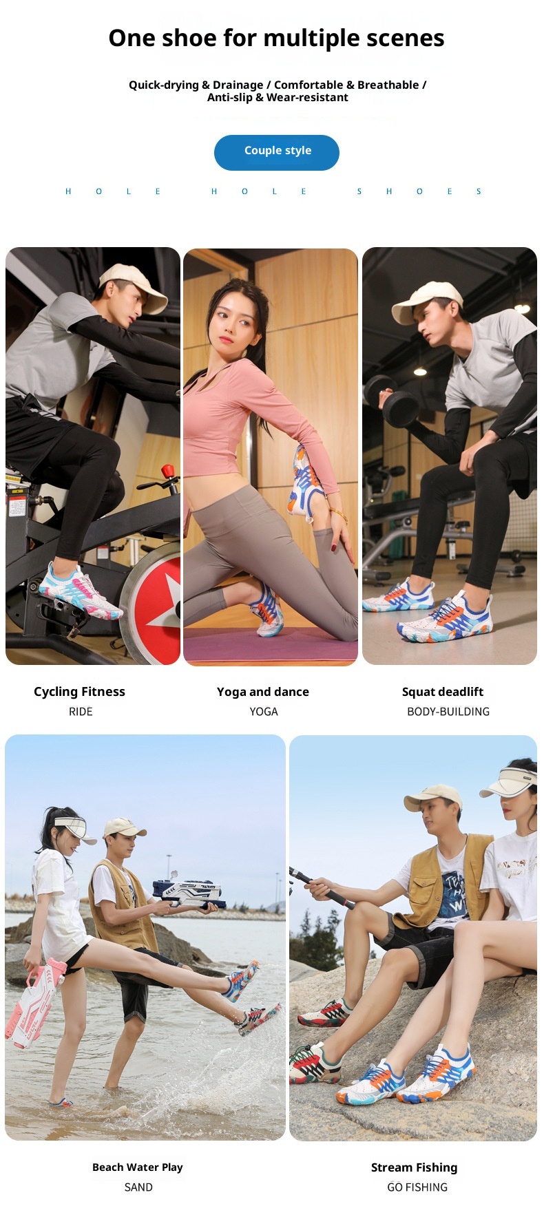 Water And Land Dual-use Skin-friendly Stream Indoor Jump Rope Jumping Exercise Yoga Barefoot Swimming Shoes Beach_voghion.com