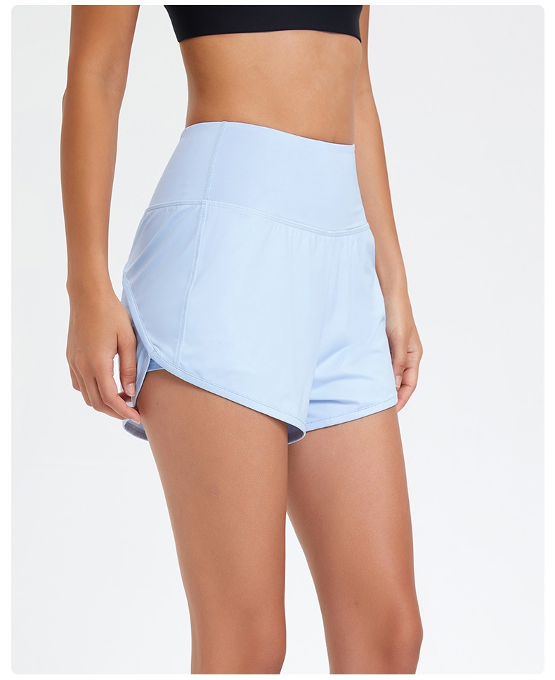 Sommerliche Outdoor-Fitness-Yoga-Trainingsshorts für Damen: Locker geschnitten, mit Taschen, hohem Bund und schnelltrocknend. Ideal zum Laufen, für Yoga und Freizeit._voghion.com