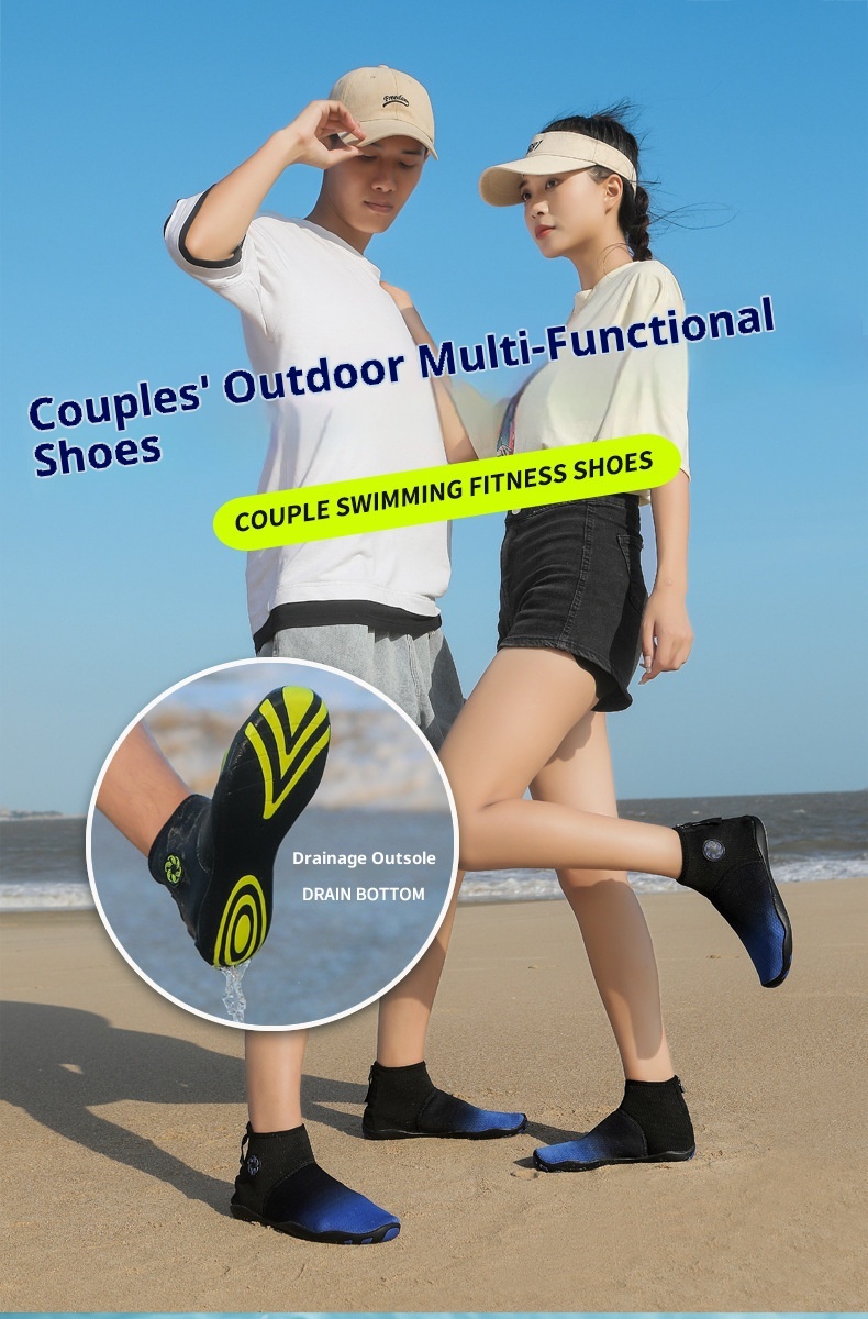 Chaussures de fitness montantes respirantes pour la plage, la natation, la course à pied et l'intérieur, idéales pour les activités aquatiques en extérieur (modèle 2023) pour hommes et femmes._voghion.com