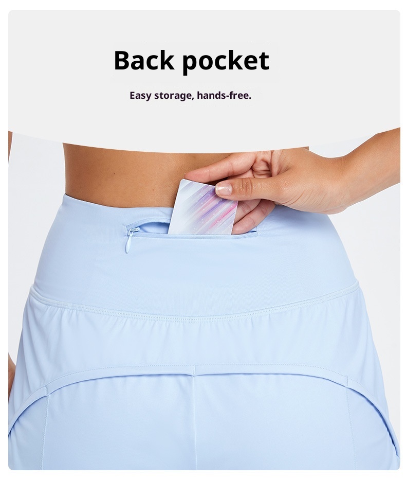 Sommerliche Outdoor-Fitness-Yoga-Trainingsshorts für Damen: Locker geschnitten, mit Taschen, hohem Bund und schnelltrocknend. Ideal zum Laufen, für Yoga und Freizeit._voghion.com