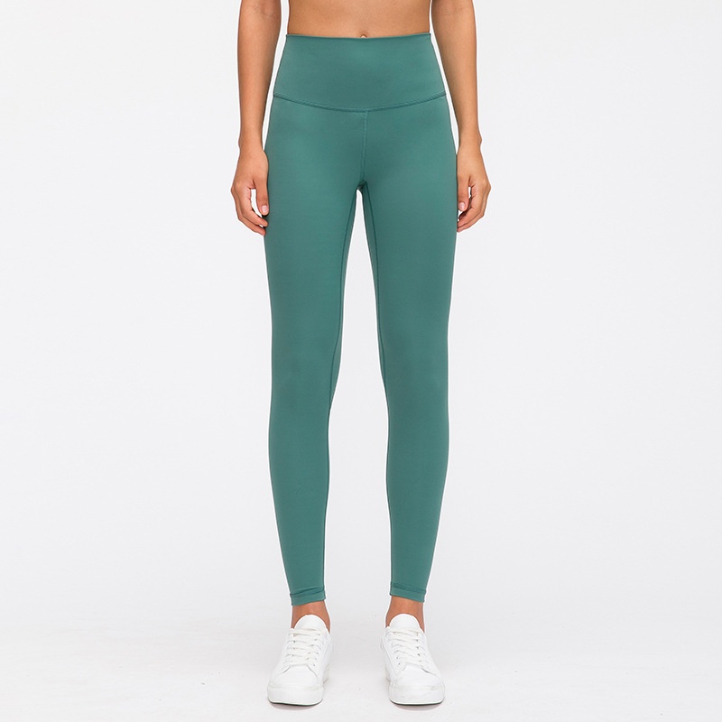 Spring New Nude Feel Yoga Women High Waist Hip Lift Running Tight Skinny Fitness Nine-point Pants D19037_voghion.com