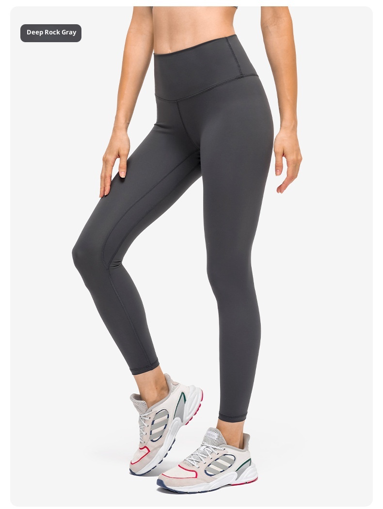 Spring New Nude Feel Yoga Women High Waist Hip Lift Running Tight Skinny Fitness Nine-point Pants D19037_voghion.com