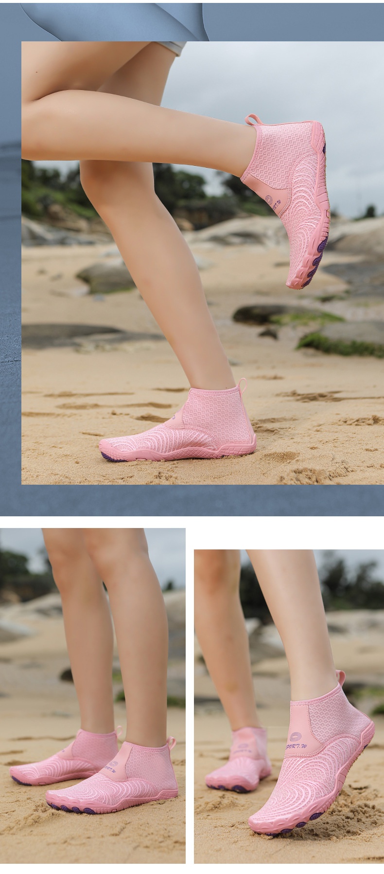 High-top Diving Boots Men Women, Cut-resistant, Quick-drying, Water Trekking Shoes, Non-slip, Sandproof, Suitable For_voghion.com