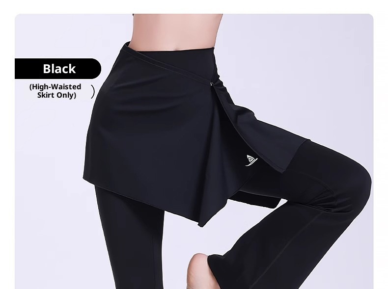 Einteiliger Yoga-Sport-Outdoor-Hüftschutz, Anti-Exhibition, Übergröße 100 kg, MM Pilates-Fitnessrock_voghion.com