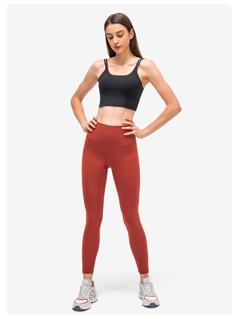 Spring New Nude Feel Yoga Women High Waist Hip Lift Running Tight Skinny Fitness Nine-point Pants D19037_voghion.com