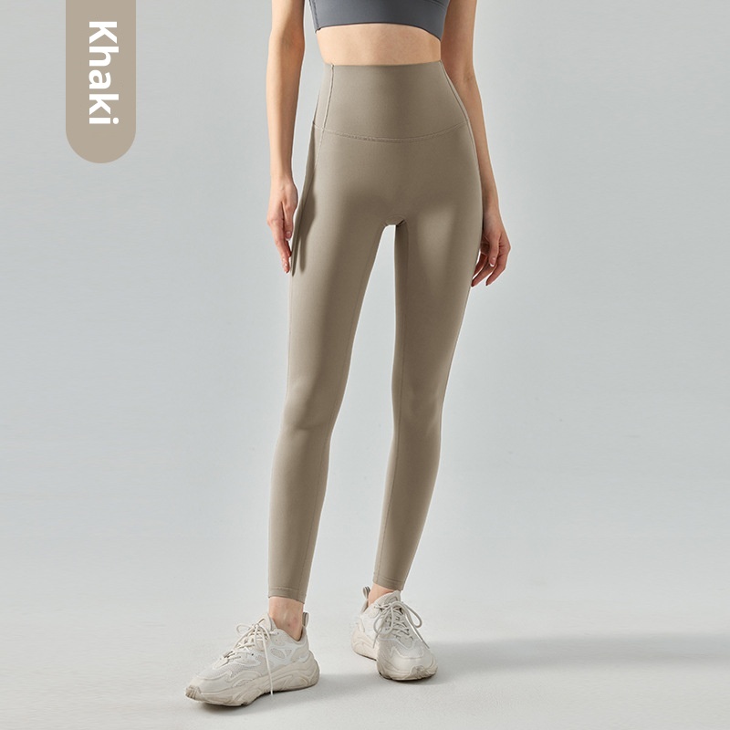 Legging de yoga Nulux haute résistance pour femme, idéal pour l'été. Tissu fin et gainant, taille haute, respirant et hautement élastique._voghion.com