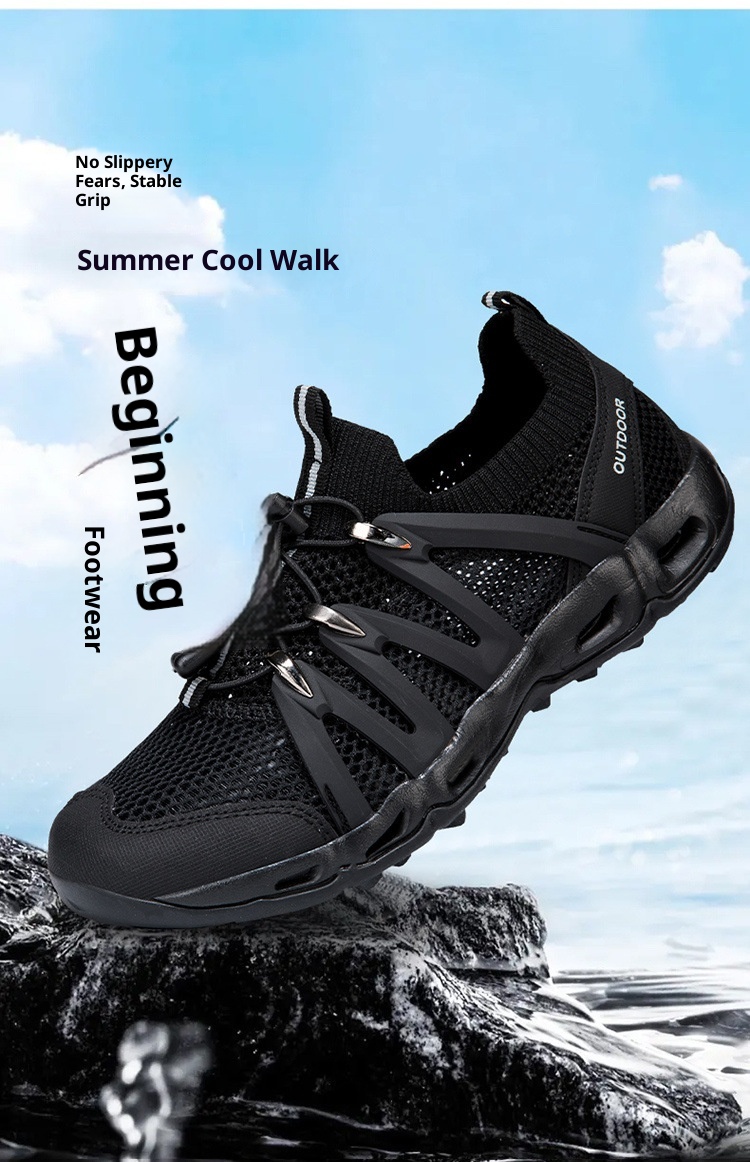Outdoor Sandals For Men, Hiking, Water Trekking, Stream Hiking Non-Slip, Quick-Dry, Fishing, Swimming Shoes, Amphibious,_voghion.com