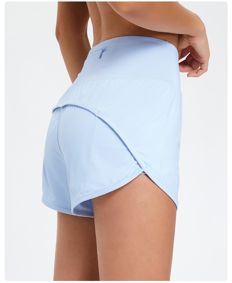 Sommerliche Outdoor-Fitness-Yoga-Trainingsshorts für Damen: Locker geschnitten, mit Taschen, hohem Bund und schnelltrocknend. Ideal zum Laufen, für Yoga und Freizeit._voghion.com