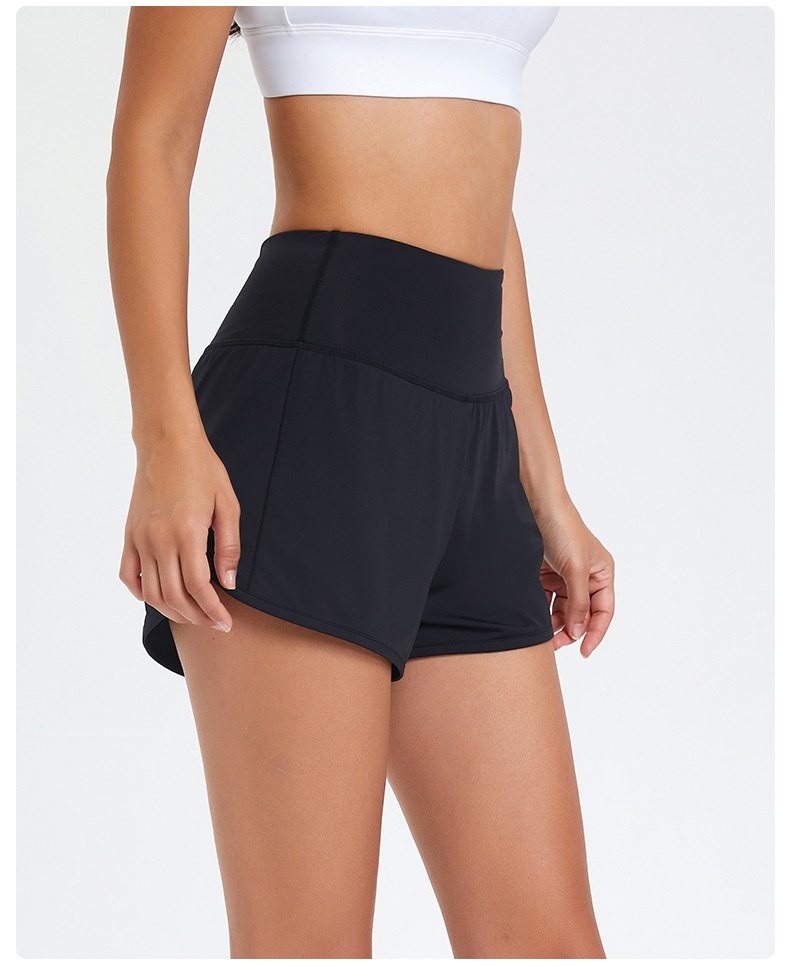 Sommerliche Outdoor-Fitness-Yoga-Trainingsshorts für Damen: Locker geschnitten, mit Taschen, hohem Bund und schnelltrocknend. Ideal zum Laufen, für Yoga und Freizeit._voghion.com