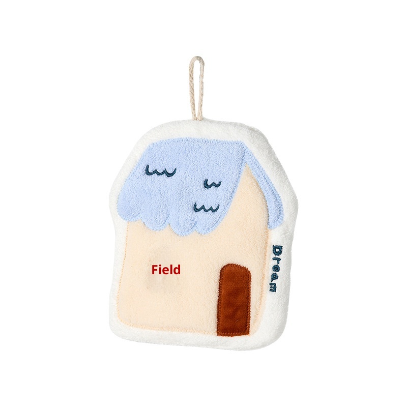 Lillian Cute Absorbent Hanging Plush Thickened Bathroom Handkerchief Hand Washing Small Square Towel Kitchen Cloth_voghion.com