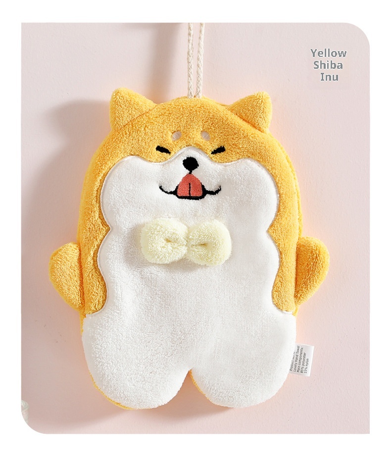 Lillian Hängendes, saugfähiges Handreinigungstuch mit niedlichem Cartoon-Motiv für Kinder, schnelltrocknendes Handtuch für Bad und Küche, Geschenkidee_voghion.com